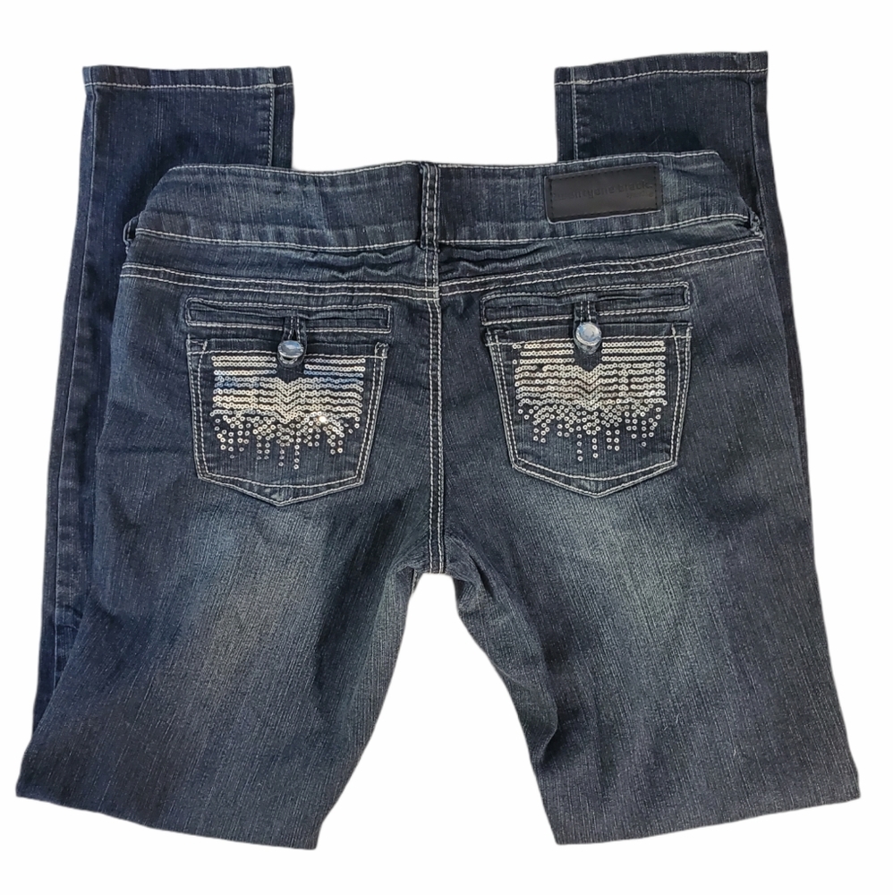 RUE 21 Distressed Jeans Rhinestone Back Pocket - Picture 2 of 7